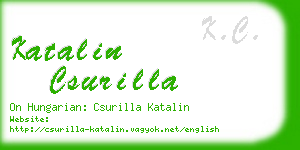 katalin csurilla business card